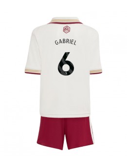 Detské Futbalové oblečenie Arsenal Gabriel Magalhaes #6 2025-26 Krátky Rukáv - Tretina (+ trenírky)